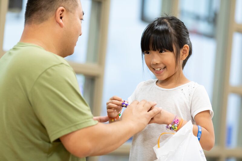 Father and Daughter. YMCA Healthy Kids Day