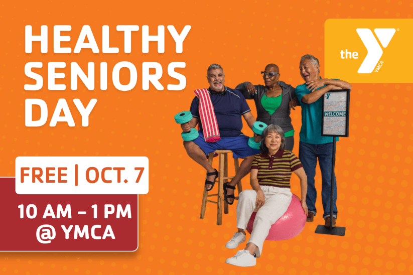 Healthy Seniors Day graphic promoting the October 7 event at the Golden Triangle YMCA.